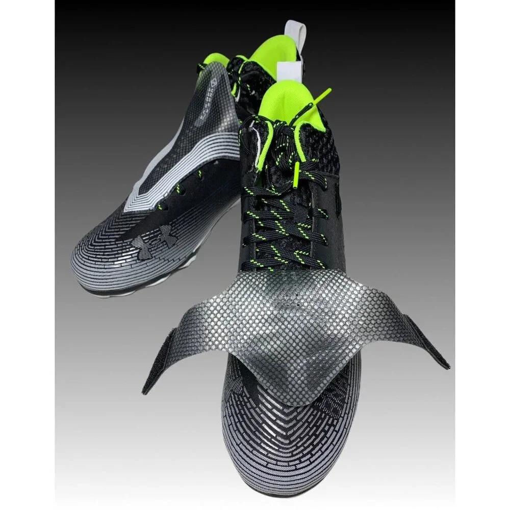 Under Armour Men's Highlight Hammer MC Football Cleat Black/White Size 12 - Picture 6 of 9